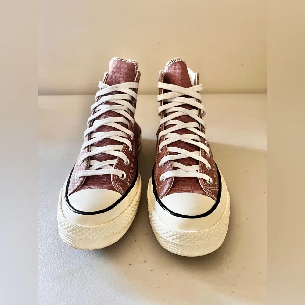 Converse Chuck Taylor High Top Sneakers in Mauve Pink - Picture 2 of 6